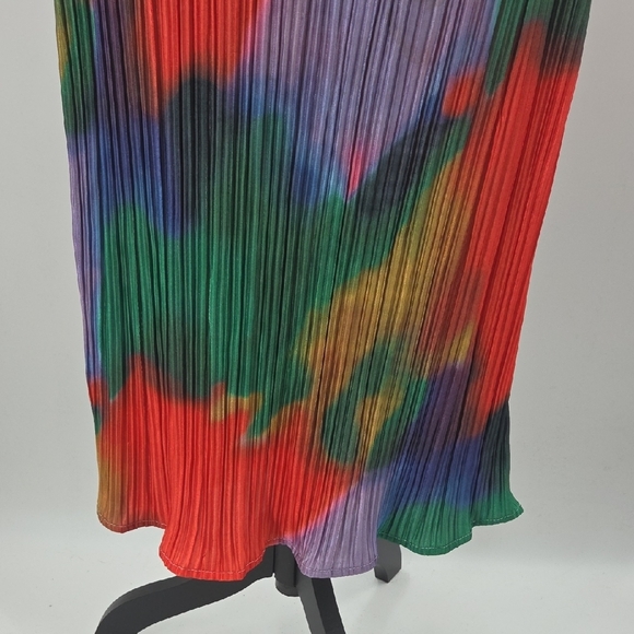 Colorful Pleated Maxi Dress - Picture 5 of 16